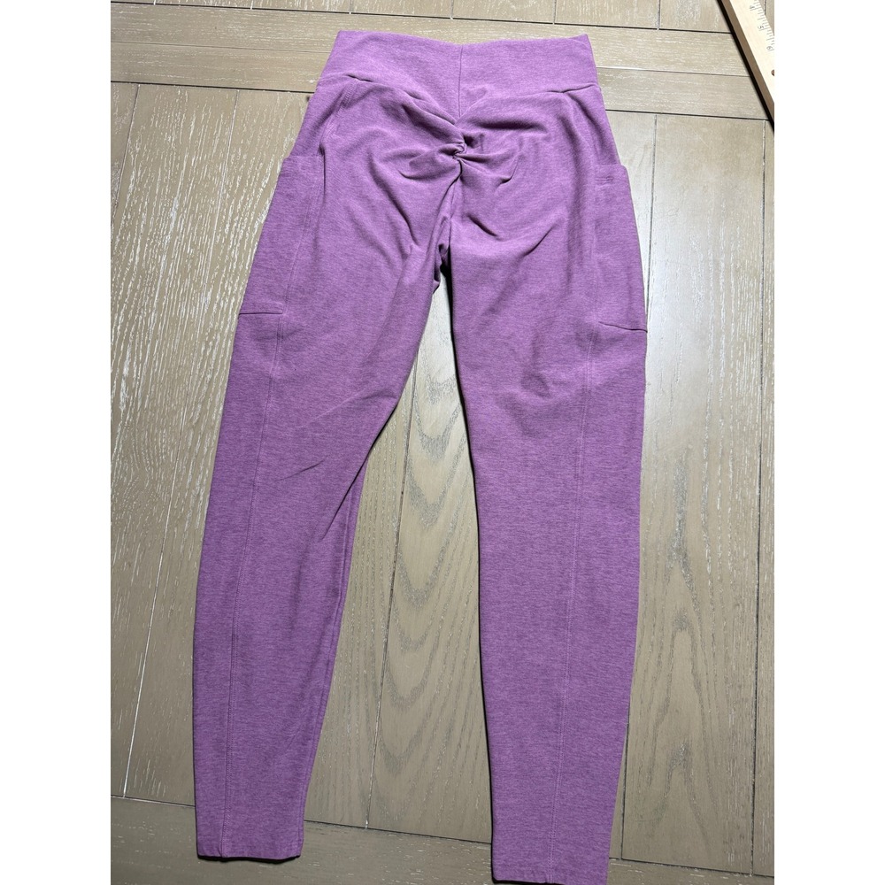 Bombshell Sportswear Leggings Womens Small Purple Heathered Scrunch Butt Pockets - Picture 8 of 13